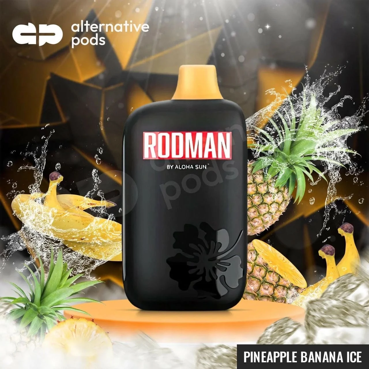 Rodman by Aloha Sun 15000 Puffs - Pineapple Banana Ice (Ananas Banane Givré)