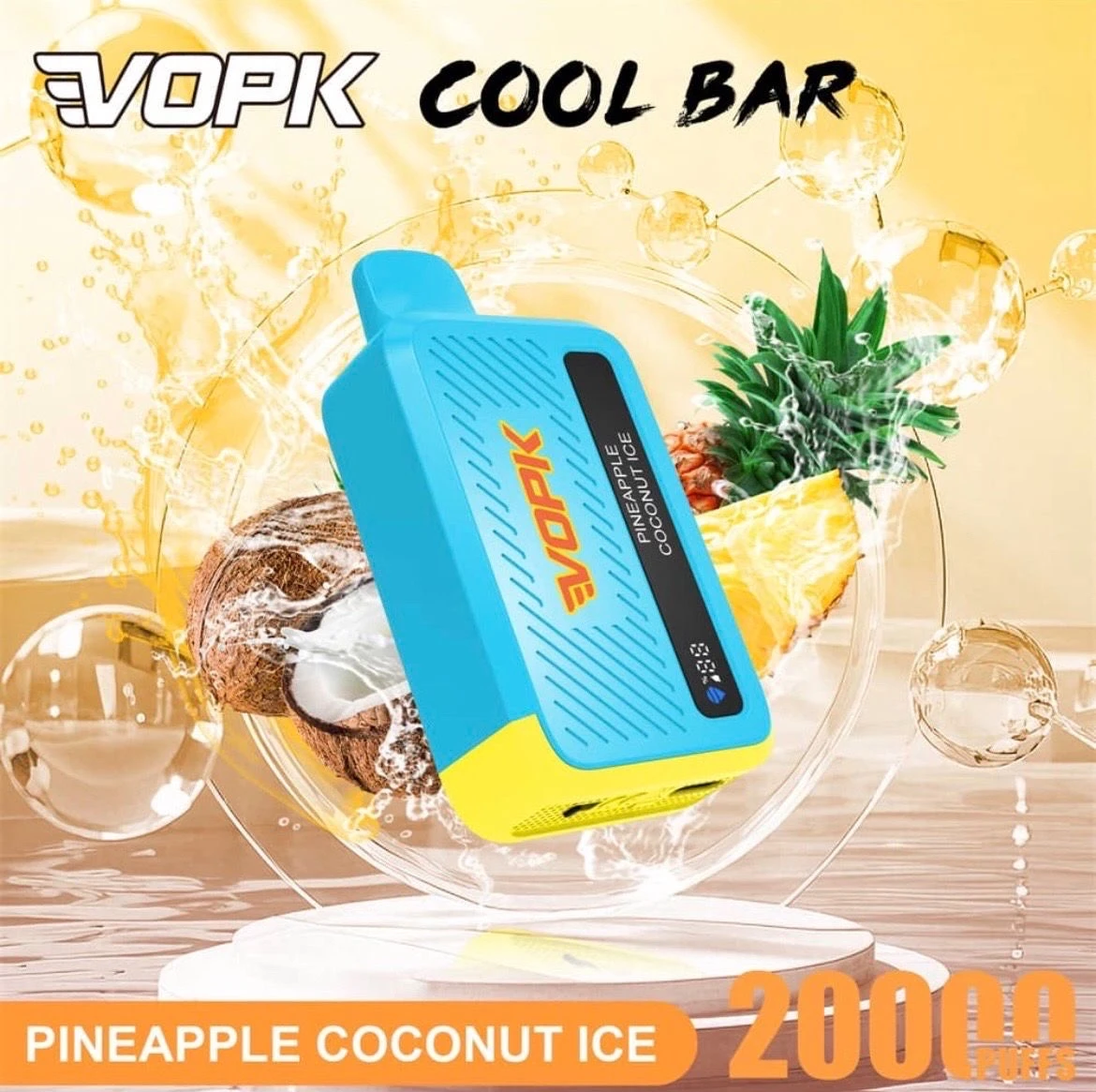 VOPK Cool Bar 20000 Puffs - Pineapple Coconut Ice (Pina Colada Givrée)